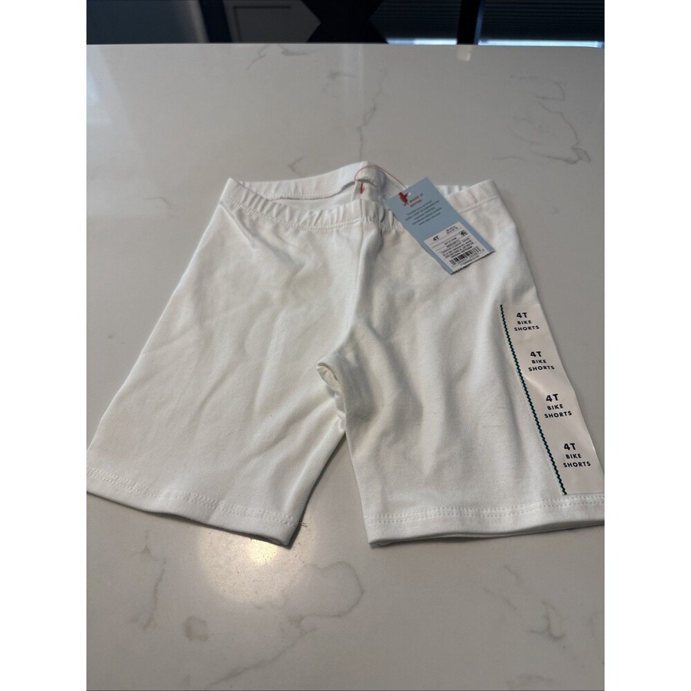 Cat & Jack Toddler Girl Bike Shorts White Size 4T